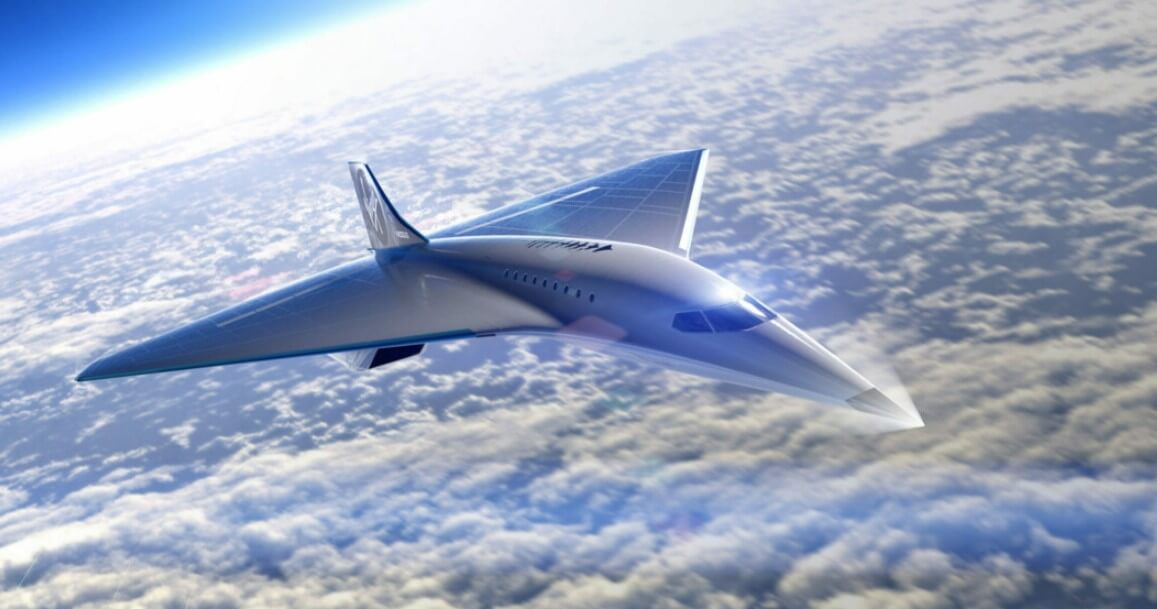 3700 किलोमीटर प्रति घंटे की है । वर्जिन गेलेक्टिक दिखाया अवधारणा सुपरसोनिक यात्री विमान