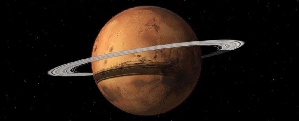 Computer models show that the dust from the moons of Mars begins to form his ring