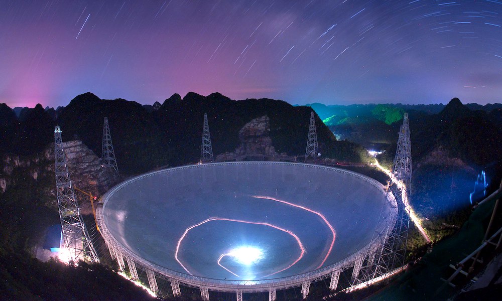 En china han abierto para las visitas de los turistas el mayor radiotelescopio del mundo