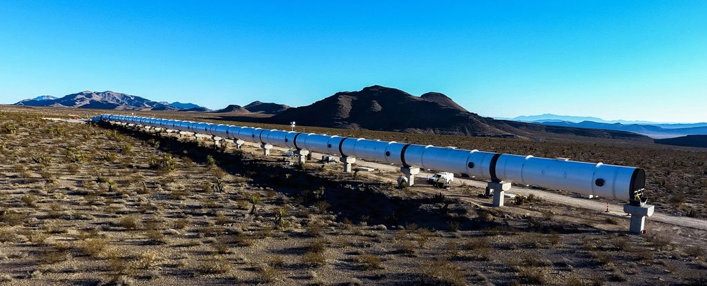 A primera vista en el sistema de transporte de nueva generación de la compañía Hyperloop One