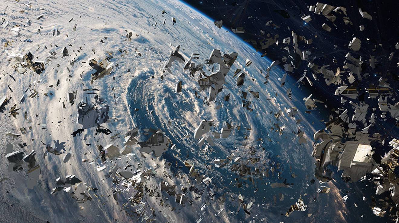 Problem Weltraumschrott beginnt, außer Kontrolle geraten