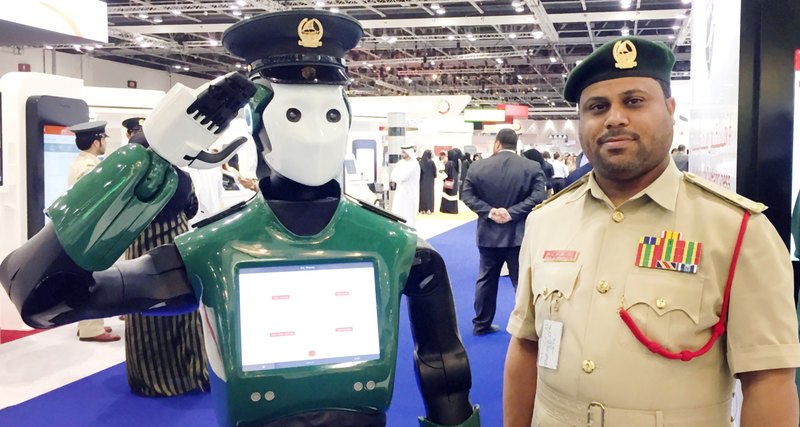 The world's first robot police officer started to work