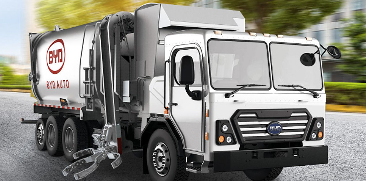 The Chinese from BYD has developed electric garbage truck