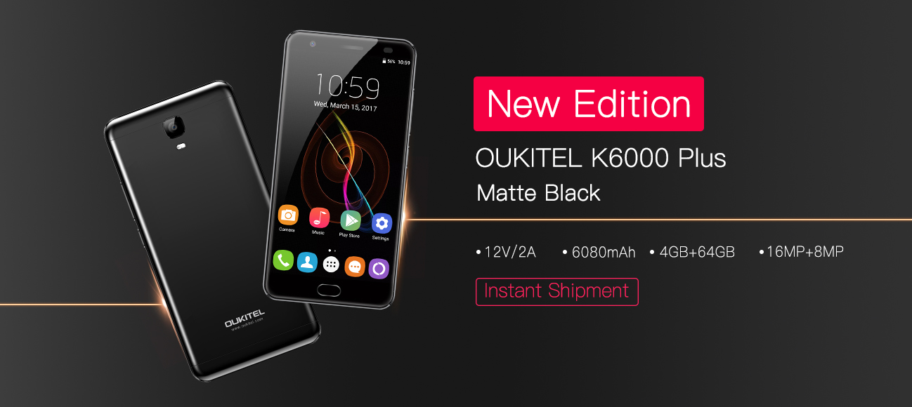 الهاتف الذكي OUKITEL K6000 زائد حصلت على لون جديد