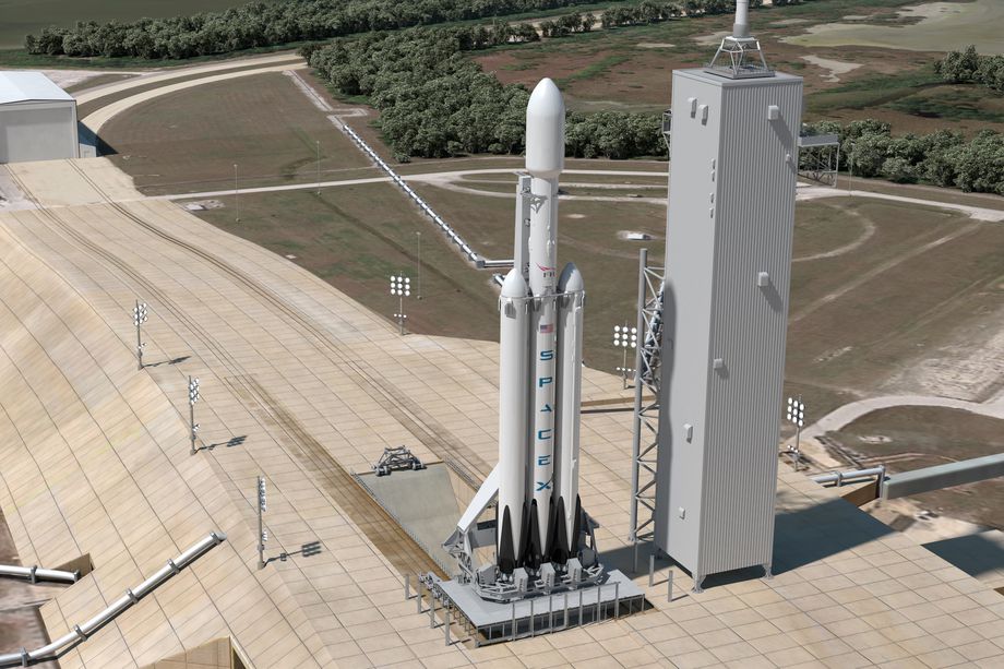 En SpaceX llevó a cabo la prueba de motores del Falcon Heavy