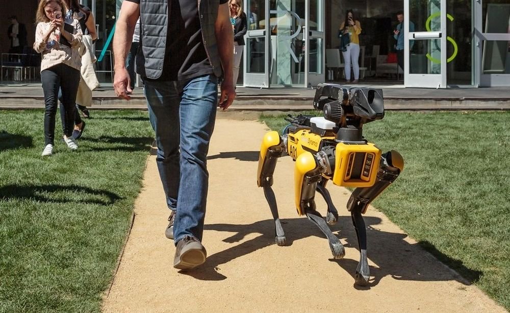 #写真の日本のアマゾンの散歩の犬ロボットボストンの動態