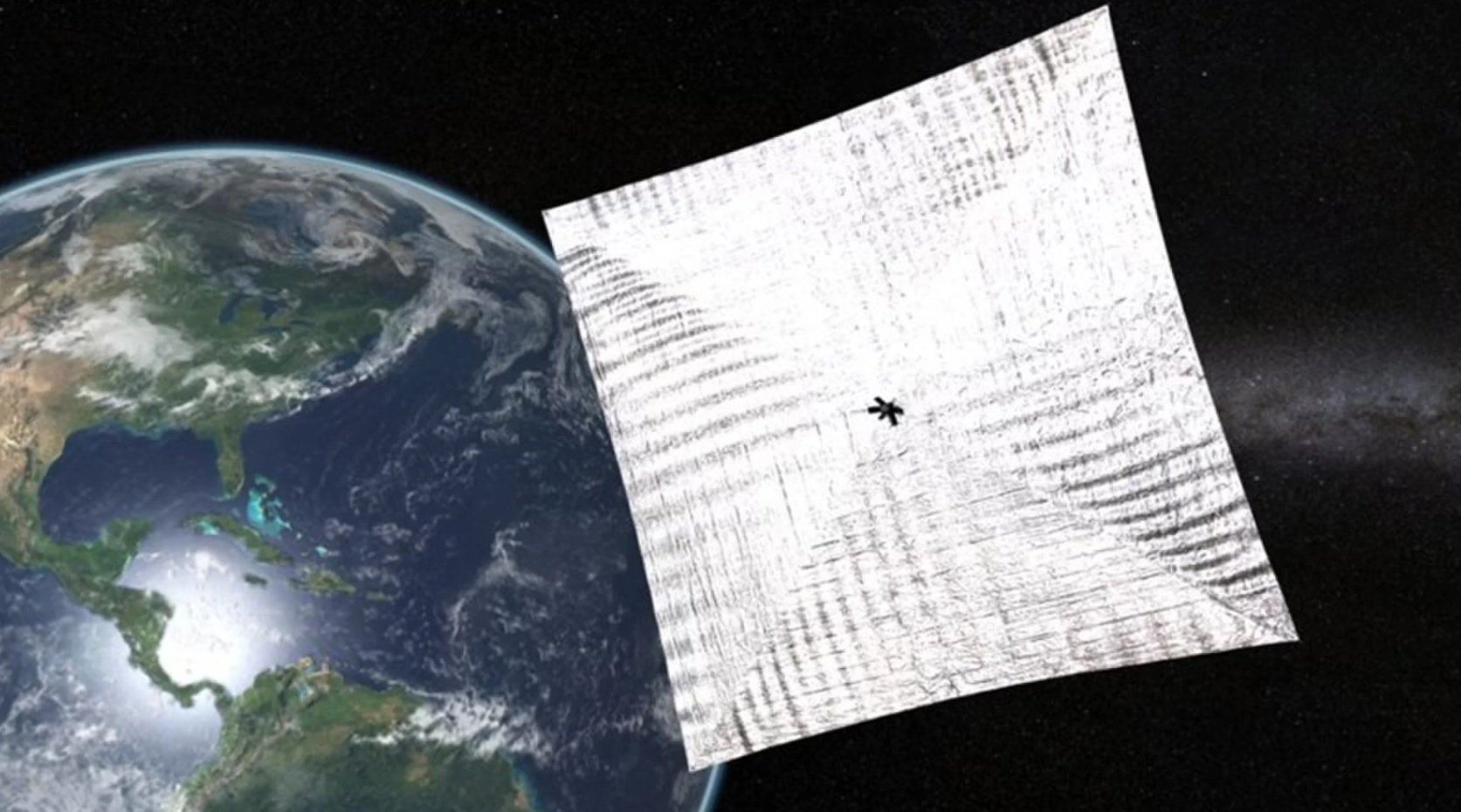 O lançamento de velas solares 2.0 em órbita baixa da terra, realizada neste verão