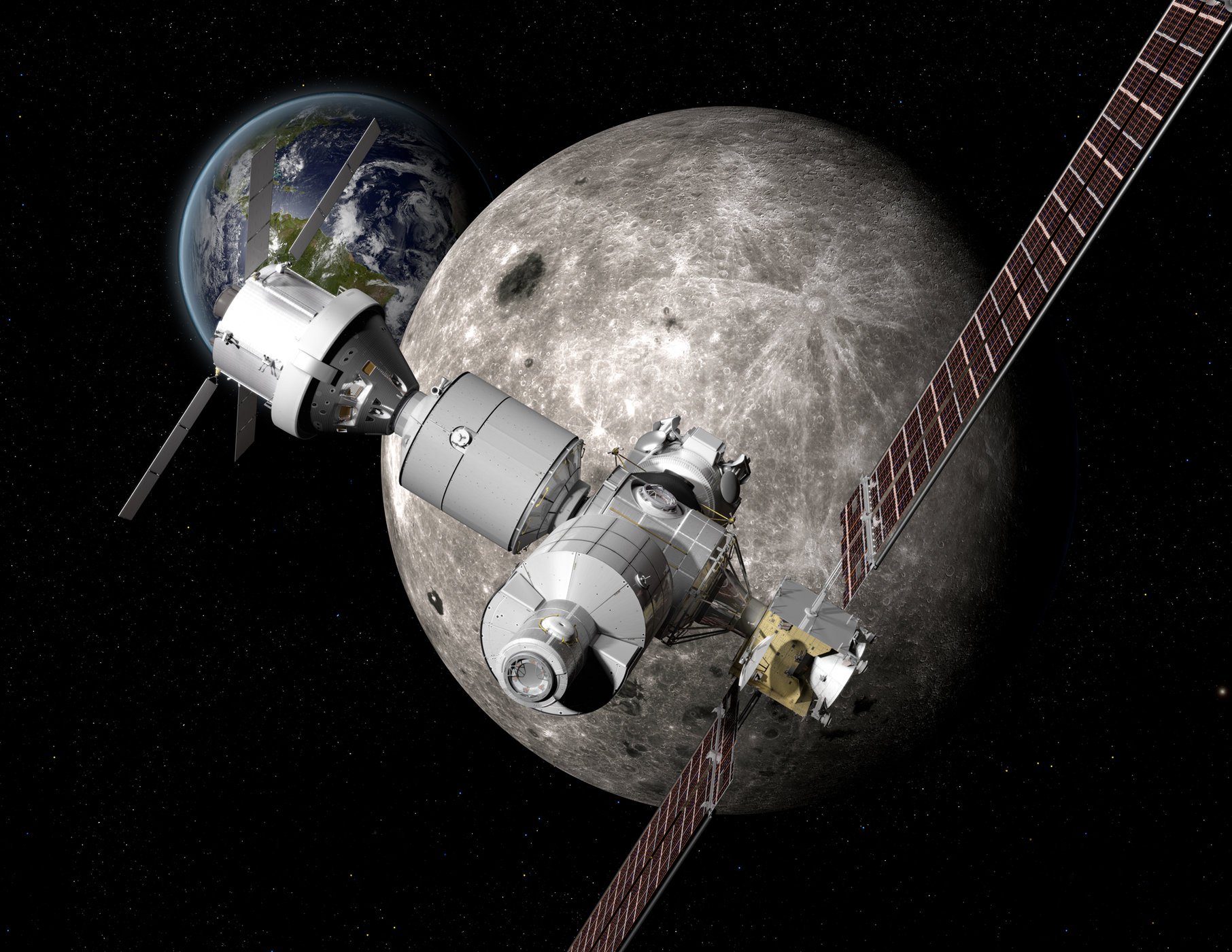 Se presentan los primeros detalles específicos sobre la construcción de la estación orbital lunar