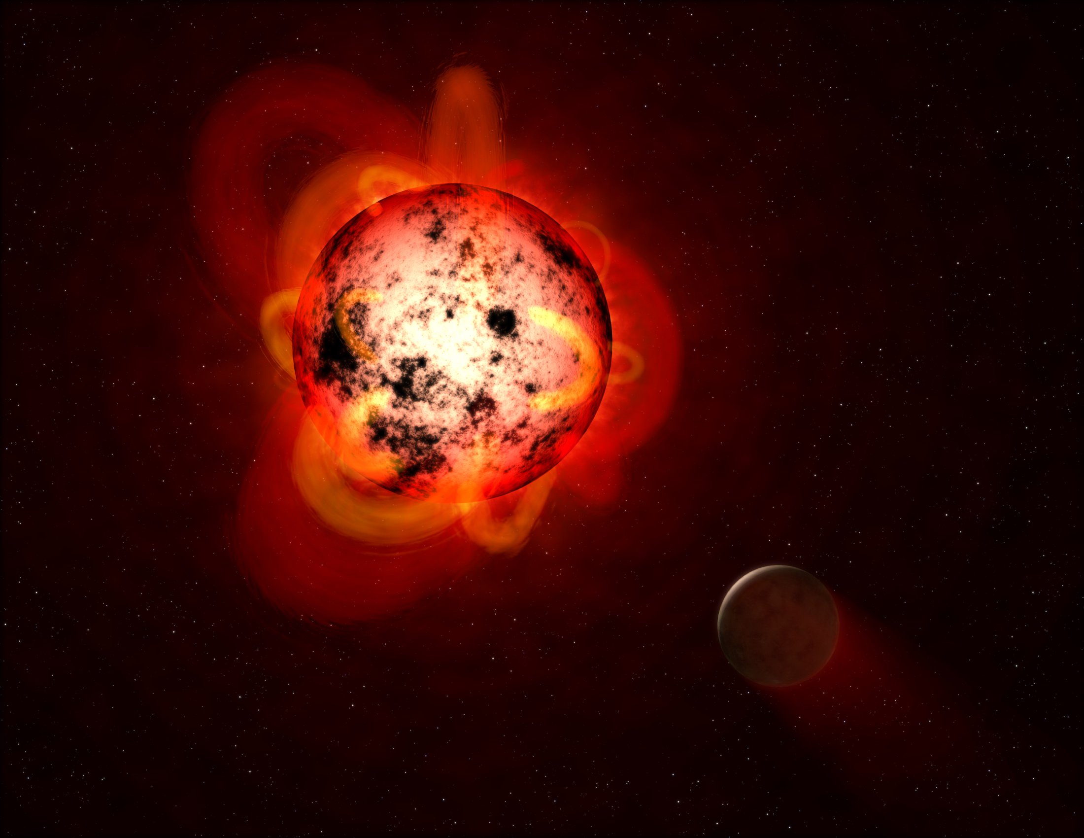 Başka bir yıldız sistemi vardı kısırlaştırılmış herhangi bir olası yaşam