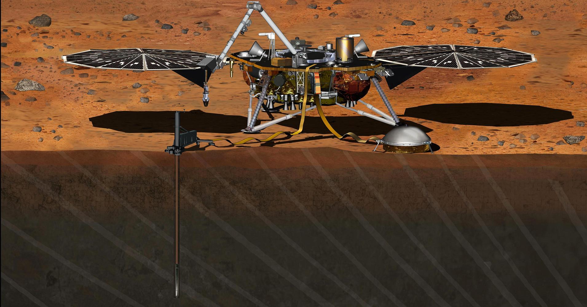 Den Innsikt modul vellykket gikk til Mars