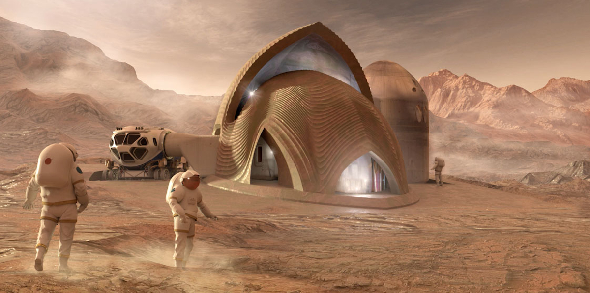Los finalistas del concurso de la NASA mostraron sus modelos de hábitat marciano