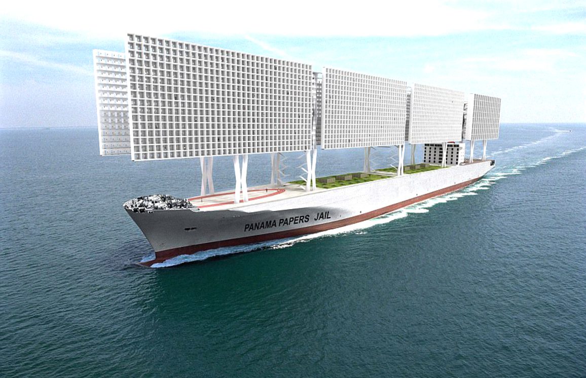 The French architects have proposed to build a ship-prison