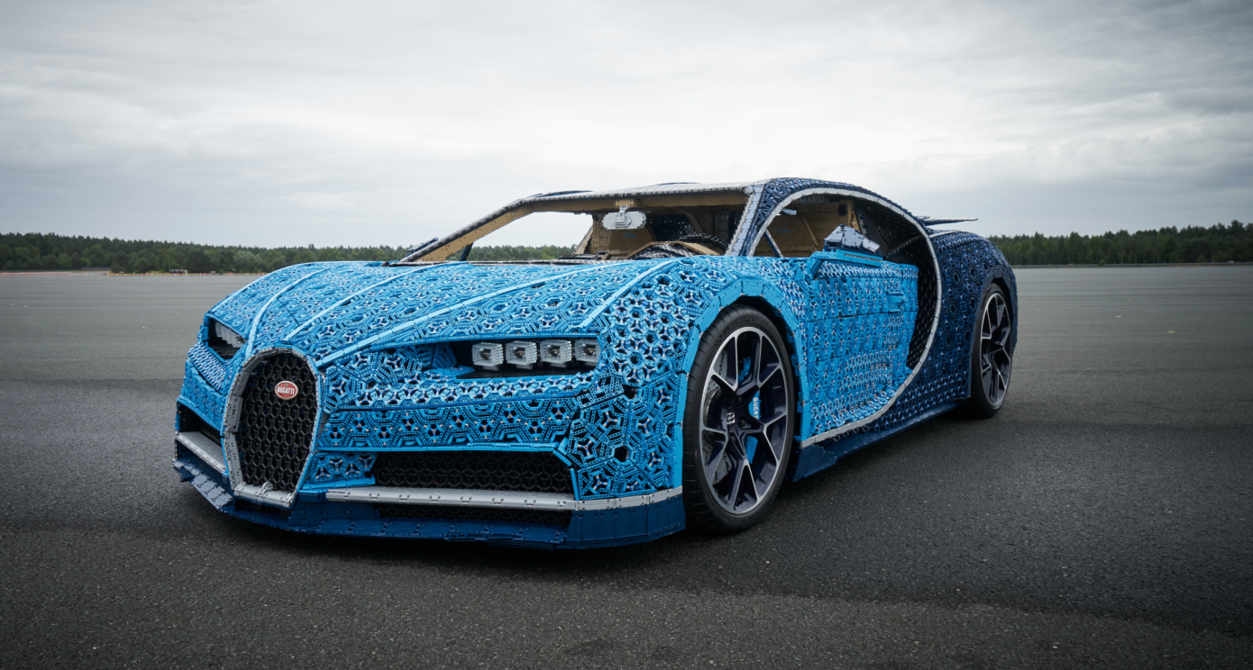 LEGO салып, Bugatti миллион текше. Онда болады прокатиться!