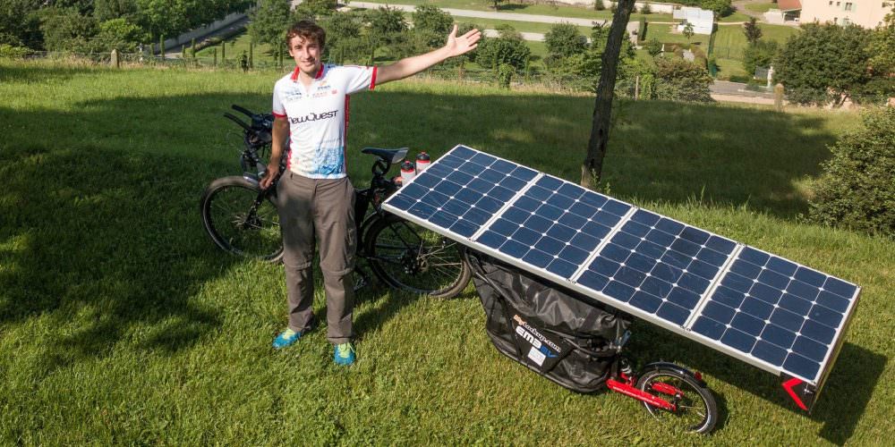 Los ciclistas llegaron de francia a china en energía solar