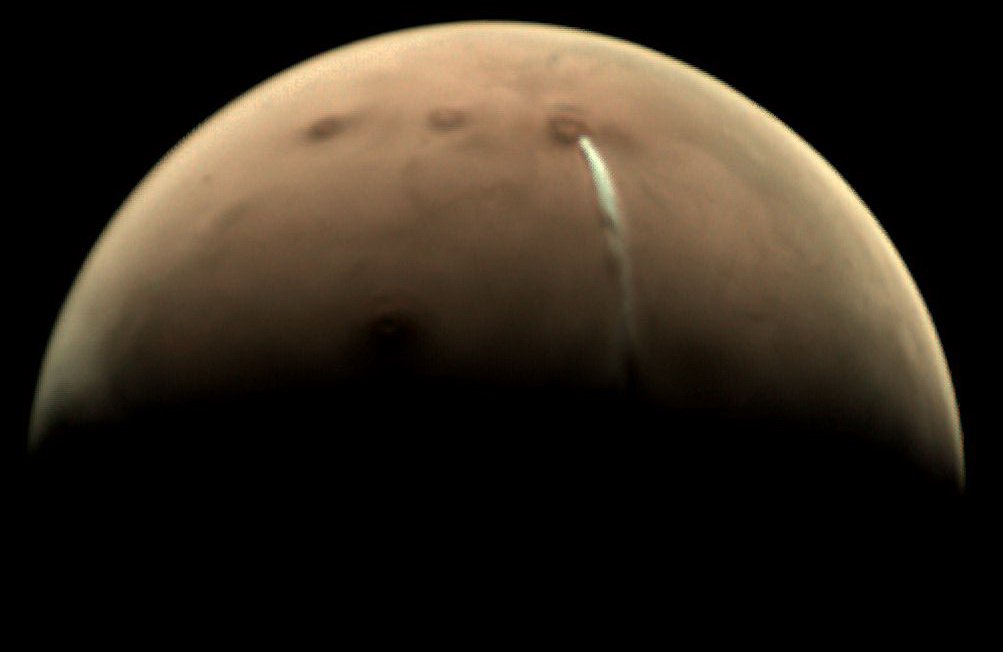 Forskarna observera en konstig moln på Mars