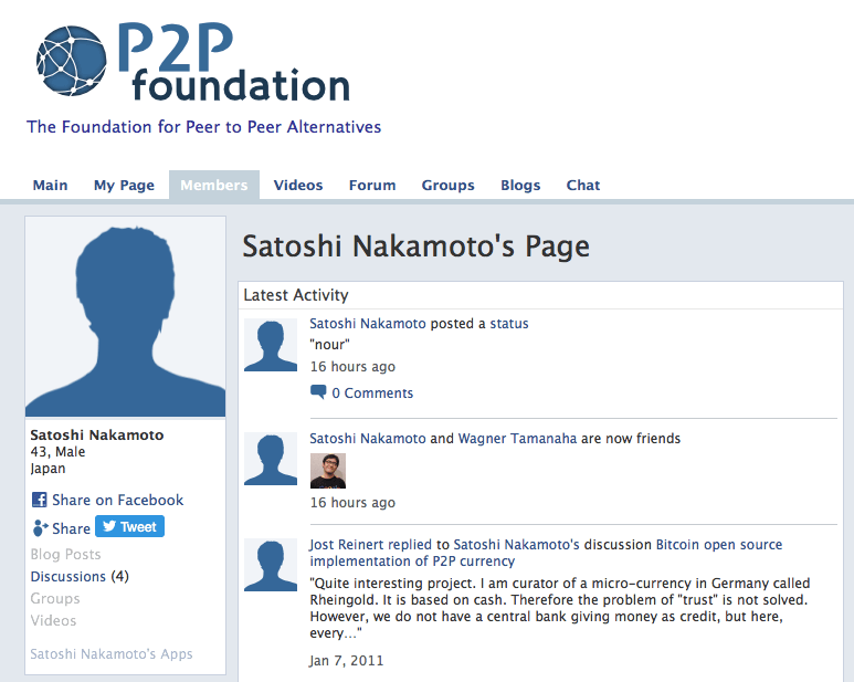 Satoshi hayatta? Profil geliştirici Биткоина ortaya yeni bir mesaj