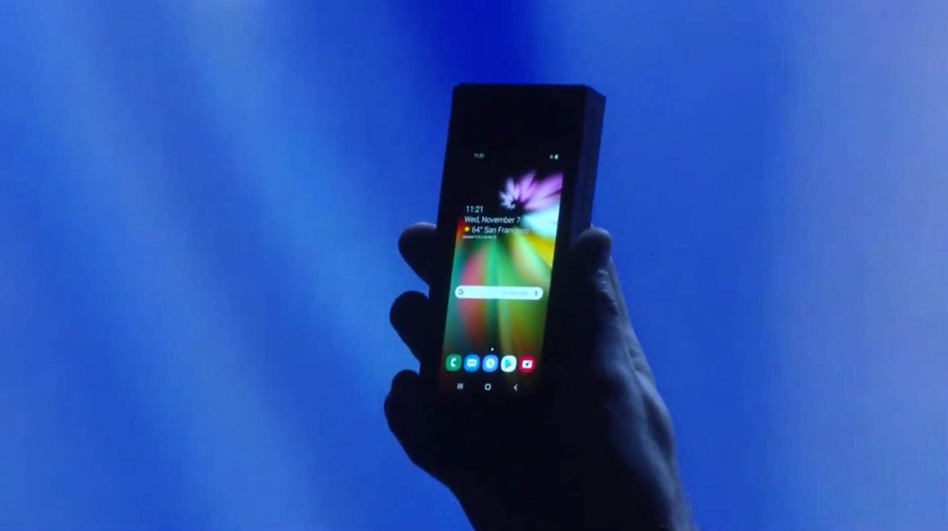 Samsung ha mostrato ripiegabili smartphone