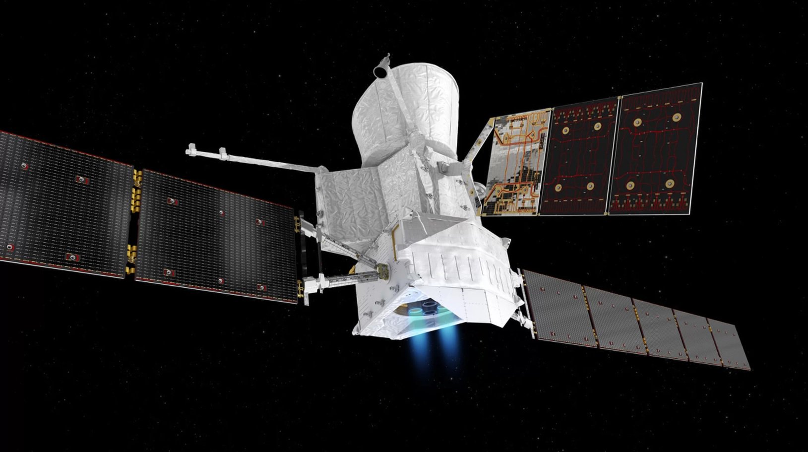 Ionen-Triebwerke Mission BepiColombo passierten die erste Kontrolle im Weltraum