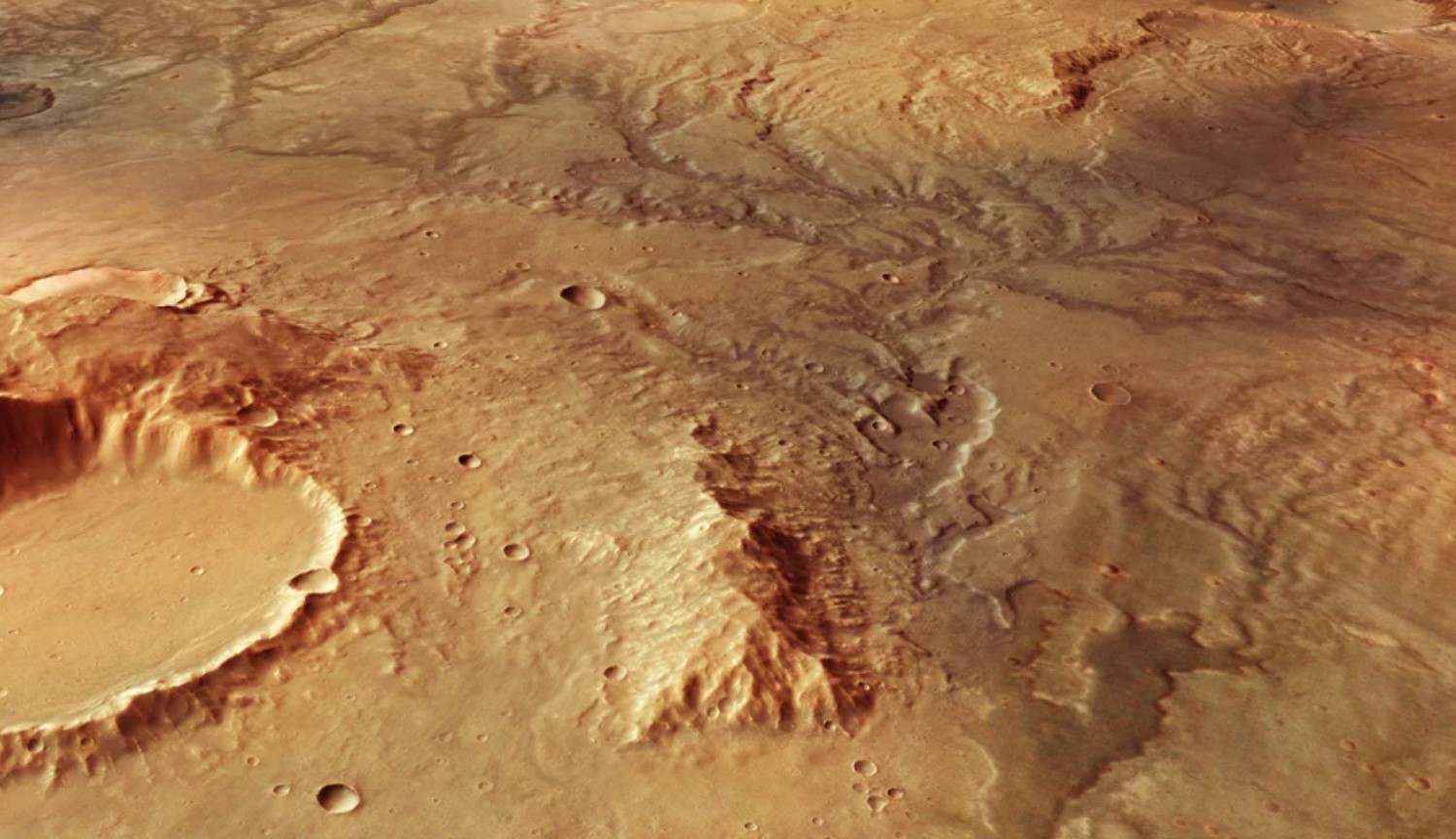 #照片|新卫星图像古老的河流火星