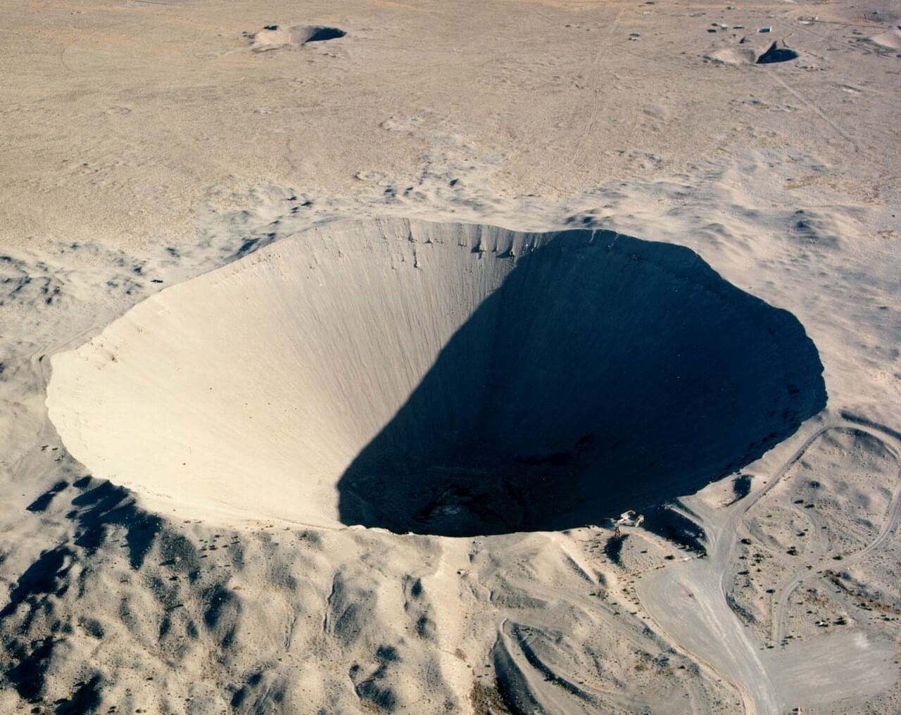 What is the large crater from a nuclear explosion