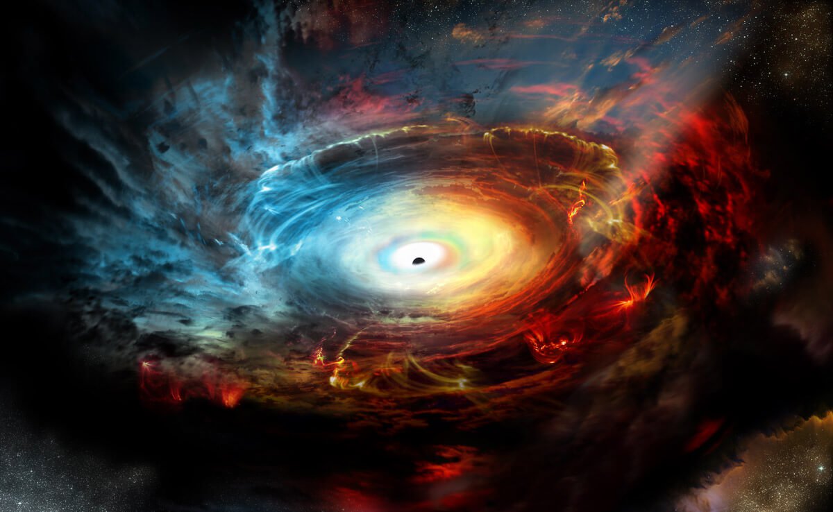 Se o buraco negro ser feito de energia escura?