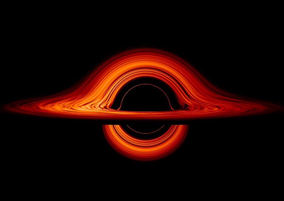 NASA fram en visualisering av ett svart hål