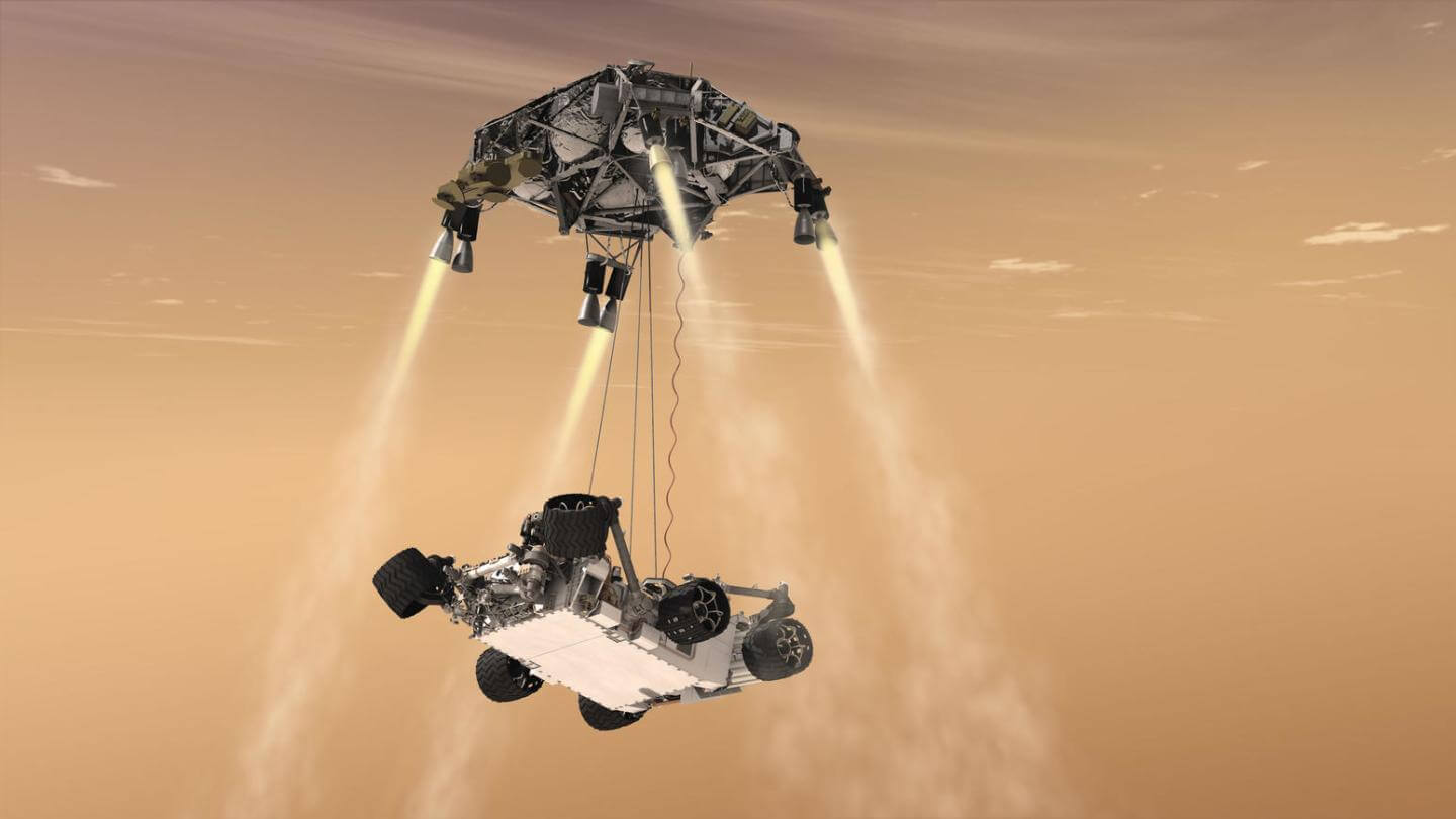 NASA 테스트 분리의 단계 출신의 로버 2020