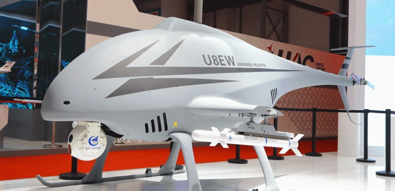 #Video | Chinese unmanned helicopter equipped with missiles and a machine gun