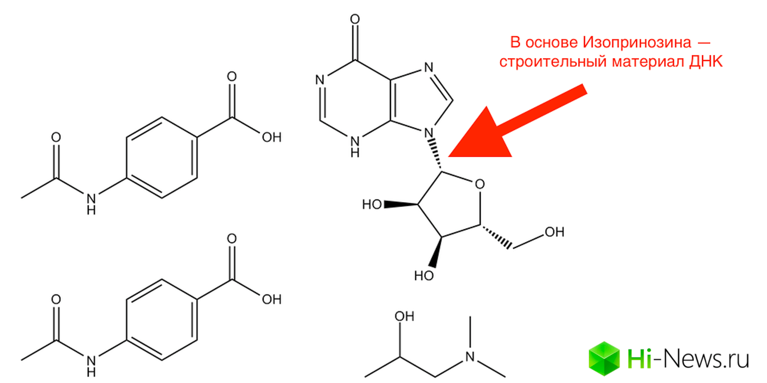 The isoprinosine: composition, efficacy and side effects