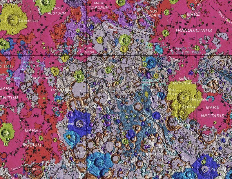 Creata la prima carta geologica della Luna